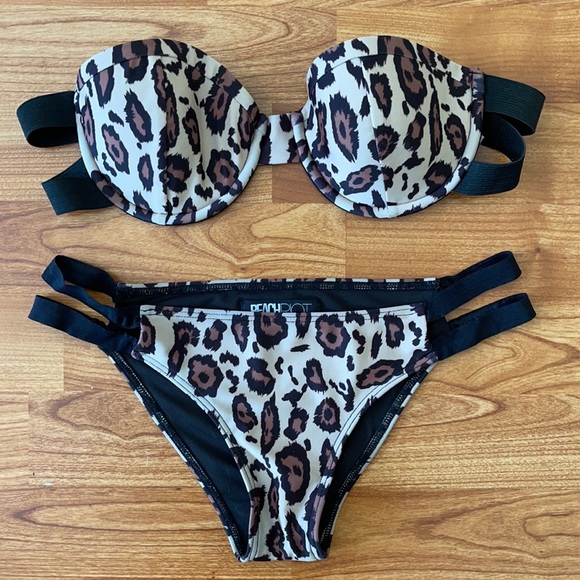 Beach Riot Strapless Leopard Bikini - Picture 1 of 3